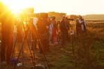 Kranichfotografen_Abendsonne